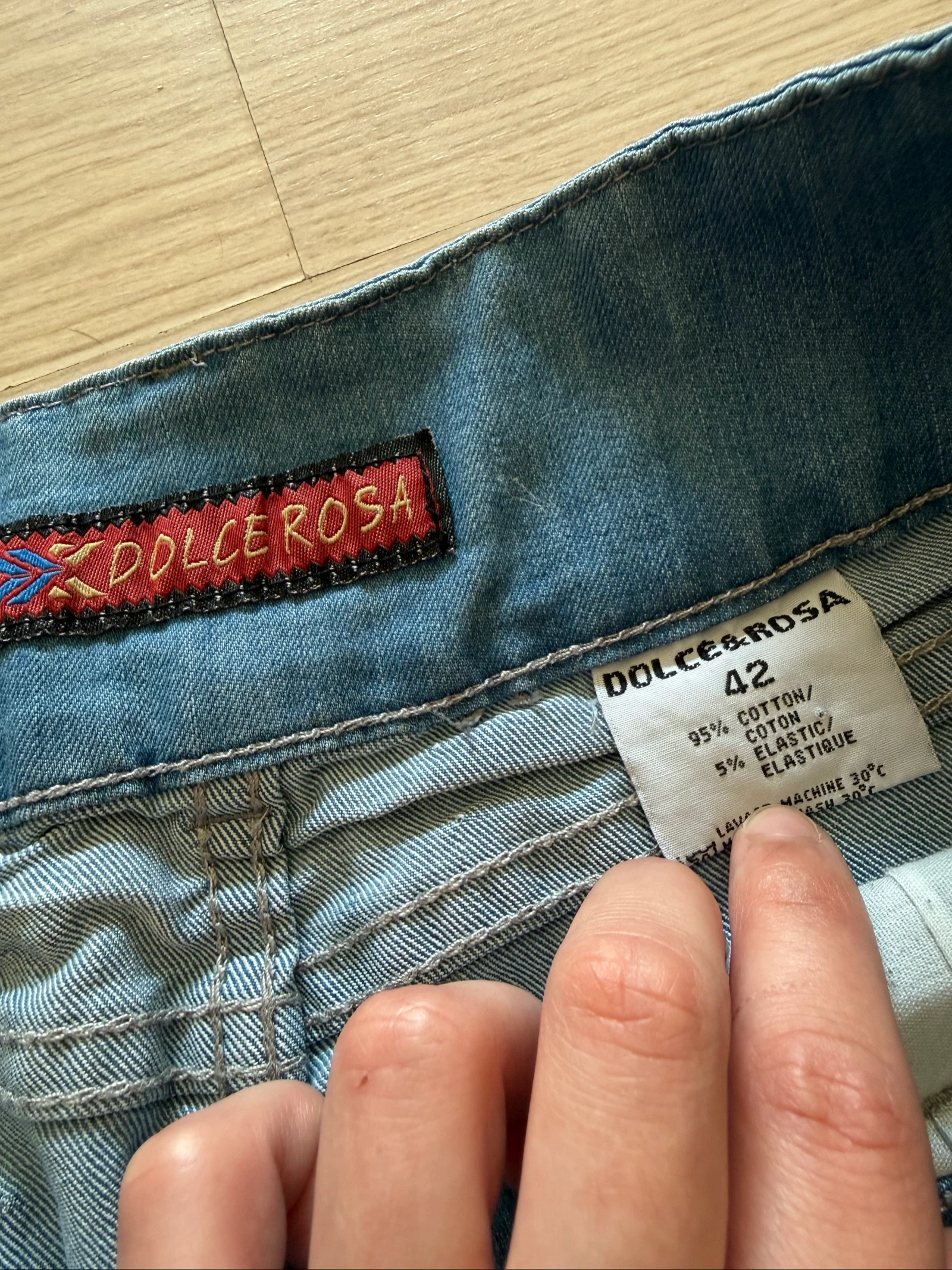Mini saia jeans azul claro Dolce & Rosa tamanho 42 XL – photo 6
